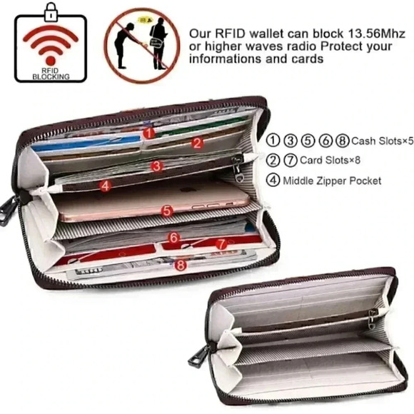 Clutch RFID Wallet For Women - Picture 4 of 5